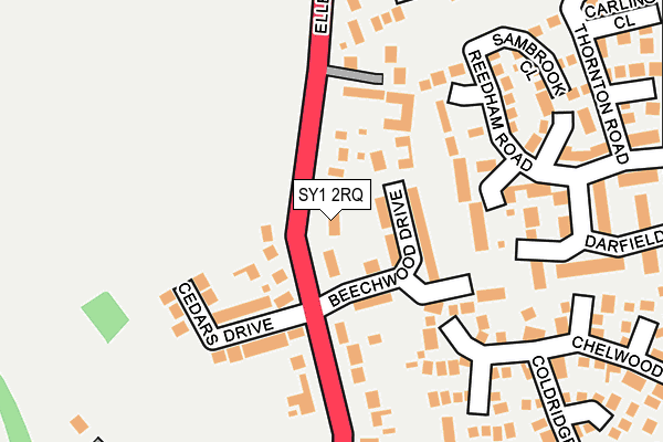 SY1 2RQ map - OS OpenMap – Local (Ordnance Survey) SY1 2RQ map - OS OpenMap – Local (Ordnance Survey)