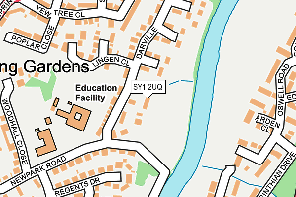 SY1 2UQ map - OS OpenMap – Local (Ordnance Survey) SY1 2UQ map - OS OpenMap – Local (Ordnance Survey)