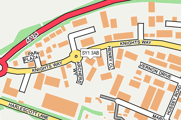 SY1 3AB map - OS OpenMap – Local (Ordnance Survey) SY1 3AB map - OS OpenMap – Local (Ordnance Survey)
