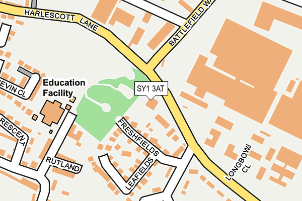 SY1 3AT map - OS OpenMap – Local (Ordnance Survey) SY1 3AT map - OS OpenMap – Local (Ordnance Survey)