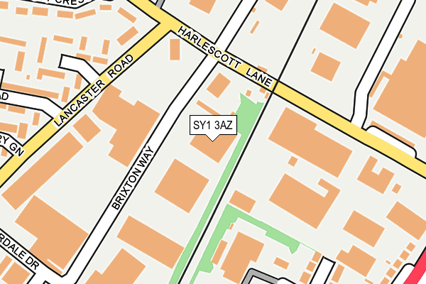 SY1 3AZ map - OS OpenMap – Local (Ordnance Survey) SY1 3AZ map - OS OpenMap – Local (Ordnance Survey)