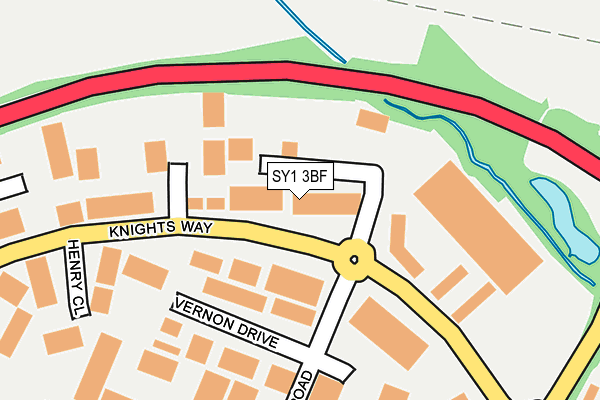 SY1 3BF map - OS OpenMap – Local (Ordnance Survey) SY1 3BF map - OS OpenMap – Local (Ordnance Survey)