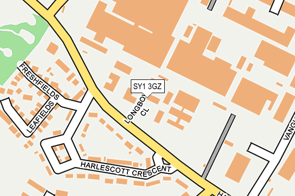 SY1 3GZ map - OS OpenMap – Local (Ordnance Survey) SY1 3GZ map - OS OpenMap – Local (Ordnance Survey)
