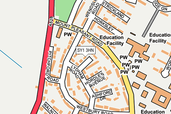 SY1 3HN map - OS OpenMap – Local (Ordnance Survey) SY1 3HN map - OS OpenMap – Local (Ordnance Survey)
