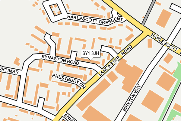 SY1 3JH map - OS OpenMap – Local (Ordnance Survey) SY1 3JH map - OS OpenMap – Local (Ordnance Survey)