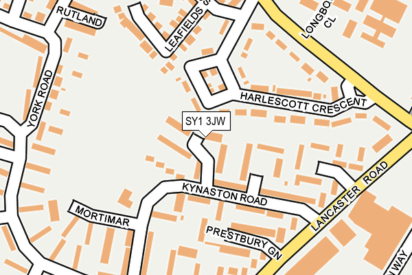 SY1 3JW map - OS OpenMap – Local (Ordnance Survey) SY1 3JW map - OS OpenMap – Local (Ordnance Survey)