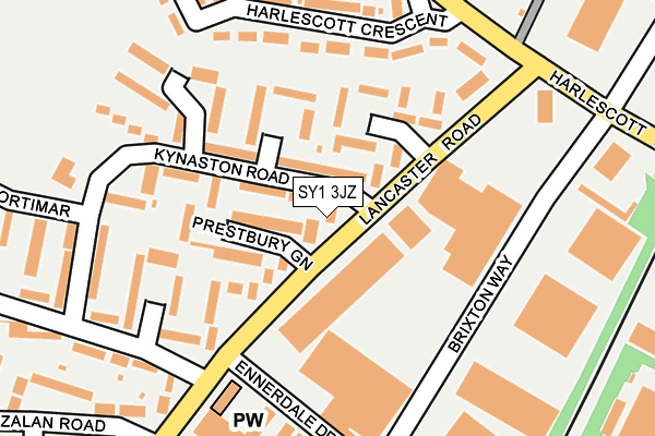 SY1 3JZ map - OS OpenMap – Local (Ordnance Survey) SY1 3JZ map - OS OpenMap – Local (Ordnance Survey)