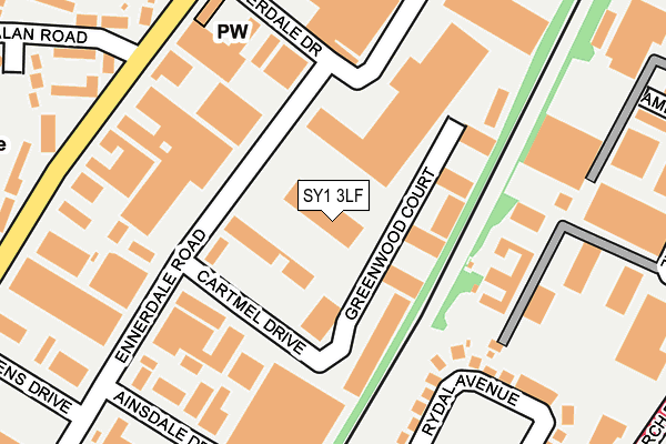 SY1 3LF map - OS OpenMap – Local (Ordnance Survey) SY1 3LF map - OS OpenMap – Local (Ordnance Survey)