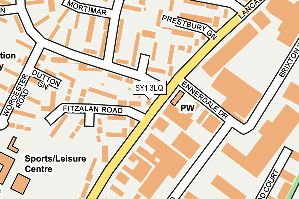 SY1 3LQ map - OS OpenMap – Local (Ordnance Survey) SY1 3LQ map - OS OpenMap – Local (Ordnance Survey)