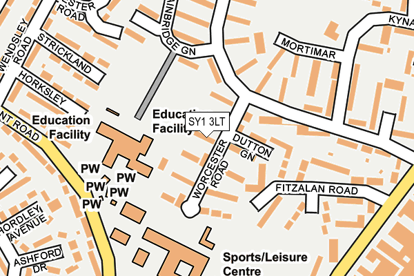SY1 3LT map - OS OpenMap – Local (Ordnance Survey) SY1 3LT map - OS OpenMap – Local (Ordnance Survey)