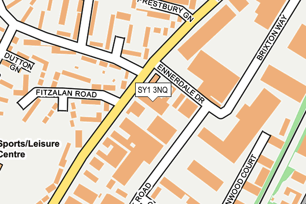 SY1 3NQ map - OS OpenMap – Local (Ordnance Survey) SY1 3NQ map - OS OpenMap – Local (Ordnance Survey)