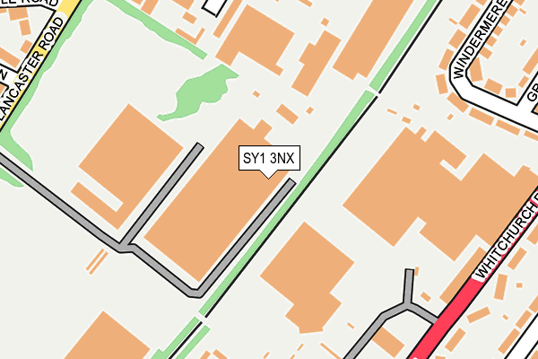 SY1 3NX map - OS OpenMap – Local (Ordnance Survey) SY1 3NX map - OS OpenMap – Local (Ordnance Survey)