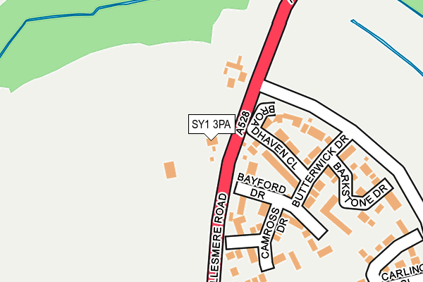 SY1 3PA map - OS OpenMap – Local (Ordnance Survey) SY1 3PA map - OS OpenMap – Local (Ordnance Survey)