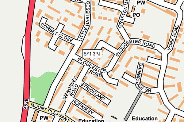 SY1 3PJ map - OS OpenMap – Local (Ordnance Survey) SY1 3PJ map - OS OpenMap – Local (Ordnance Survey)