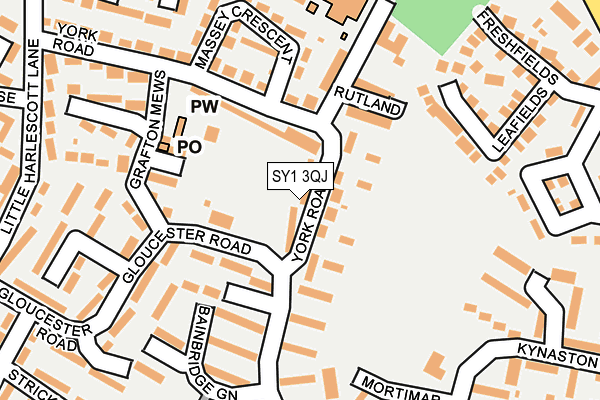 SY1 3QJ map - OS OpenMap – Local (Ordnance Survey) SY1 3QJ map - OS OpenMap – Local (Ordnance Survey)
