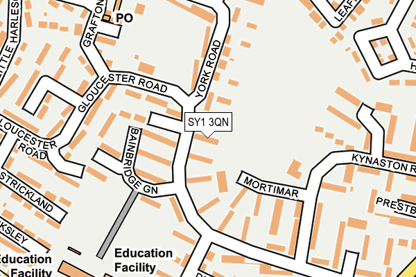 SY1 3QN map - OS OpenMap – Local (Ordnance Survey) SY1 3QN map - OS OpenMap – Local (Ordnance Survey)