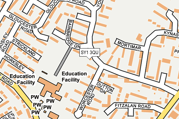 SY1 3QU map - OS OpenMap – Local (Ordnance Survey) SY1 3QU map - OS OpenMap – Local (Ordnance Survey)