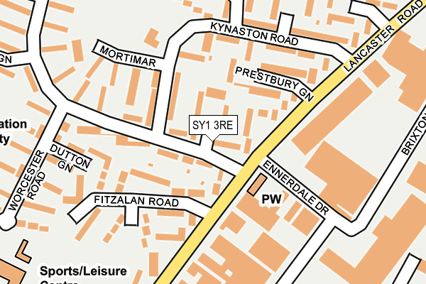 SY1 3RE map - OS OpenMap – Local (Ordnance Survey) SY1 3RE map - OS OpenMap – Local (Ordnance Survey)