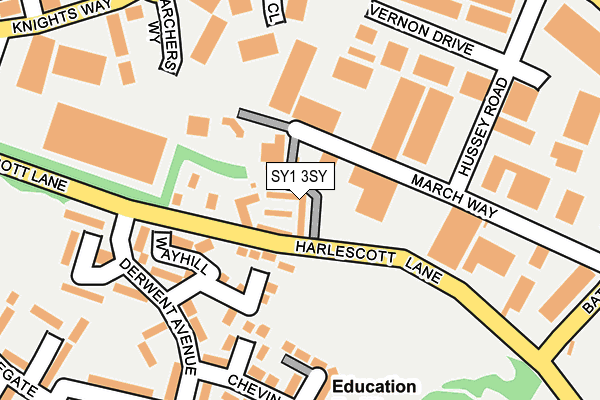 SY1 3SY map - OS OpenMap – Local (Ordnance Survey)