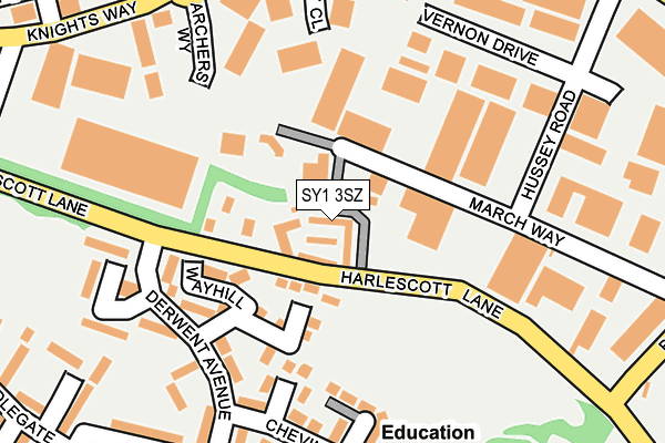 SY1 3SZ map - OS OpenMap – Local (Ordnance Survey) SY1 3SZ map - OS OpenMap – Local (Ordnance Survey)