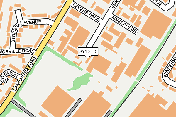 SY1 3TD map - OS OpenMap – Local (Ordnance Survey) SY1 3TD map - OS OpenMap – Local (Ordnance Survey)