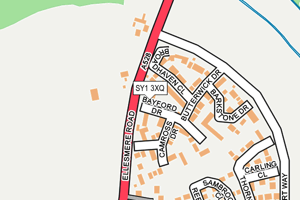 SY1 3XQ map - OS OpenMap – Local (Ordnance Survey) SY1 3XQ map - OS OpenMap – Local (Ordnance Survey)