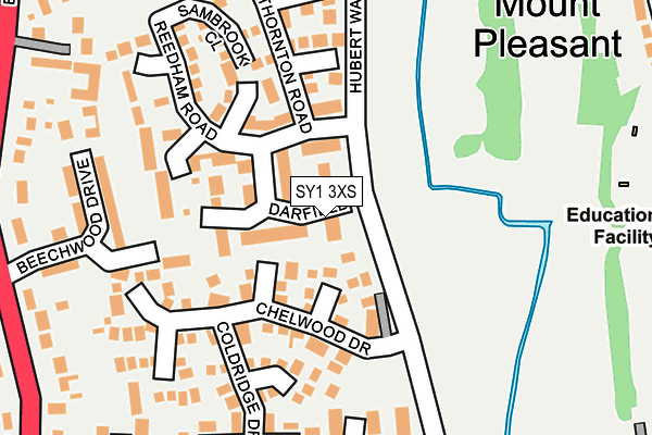 SY1 3XS map - OS OpenMap – Local (Ordnance Survey) SY1 3XS map - OS OpenMap – Local (Ordnance Survey)