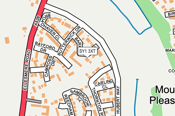 SY1 3XT map - OS OpenMap – Local (Ordnance Survey) SY1 3XT map - OS OpenMap – Local (Ordnance Survey)