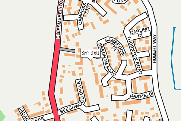SY1 3XU map - OS OpenMap – Local (Ordnance Survey) SY1 3XU map - OS OpenMap – Local (Ordnance Survey)