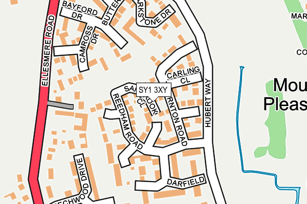 SY1 3XY map - OS OpenMap – Local (Ordnance Survey) SY1 3XY map - OS OpenMap – Local (Ordnance Survey)