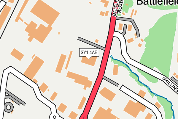 SY1 4AE map - OS OpenMap – Local (Ordnance Survey) SY1 4AE map - OS OpenMap – Local (Ordnance Survey)