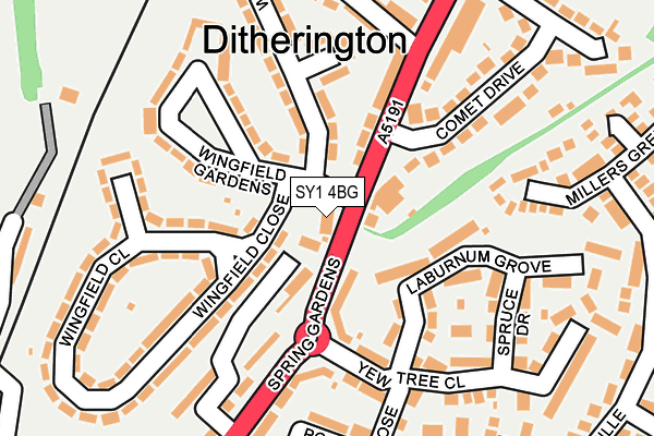 SY1 4BG map - OS OpenMap – Local (Ordnance Survey) SY1 4BG map - OS OpenMap – Local (Ordnance Survey)