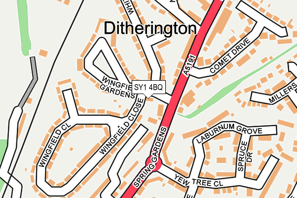SY1 4BQ map - OS OpenMap – Local (Ordnance Survey) SY1 4BQ map - OS OpenMap – Local (Ordnance Survey)