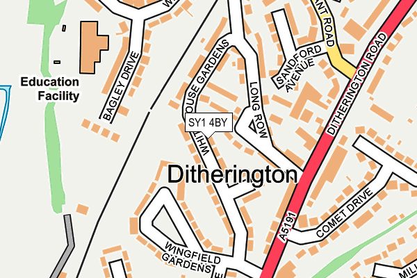 SY1 4BY map - OS OpenMap – Local (Ordnance Survey) SY1 4BY map - OS OpenMap – Local (Ordnance Survey)