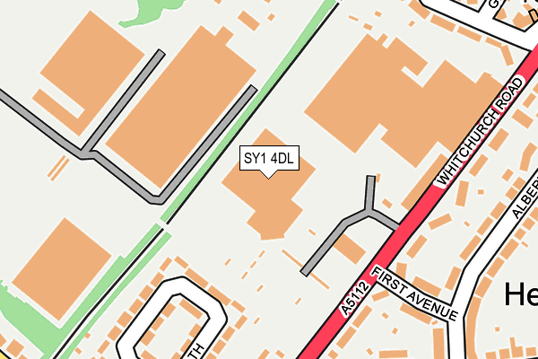 SY1 4DL map - OS OpenMap – Local (Ordnance Survey) SY1 4DL map - OS OpenMap – Local (Ordnance Survey)