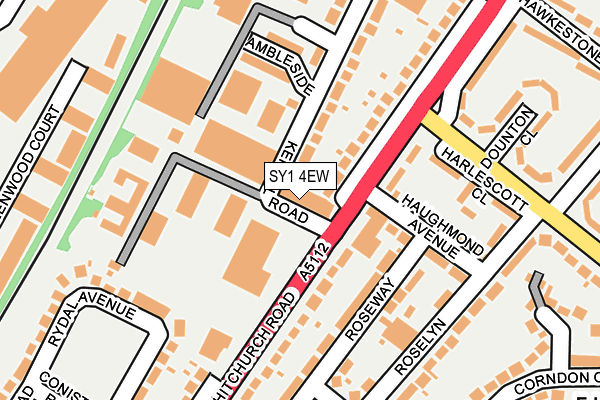 SY1 4EW map - OS OpenMap – Local (Ordnance Survey) SY1 4EW map - OS OpenMap – Local (Ordnance Survey)