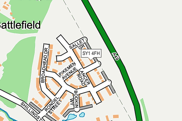 SY1 4FH map - OS OpenMap – Local (Ordnance Survey) SY1 4FH map - OS OpenMap – Local (Ordnance Survey)