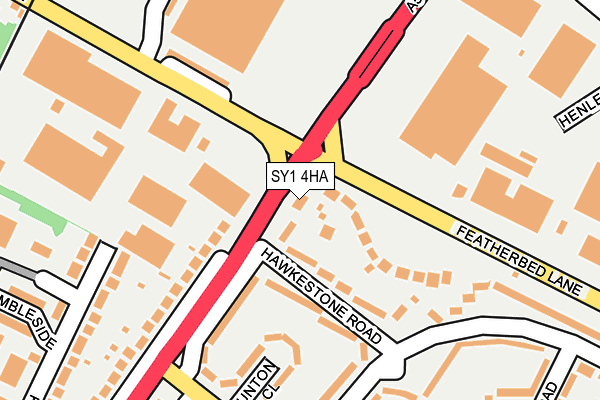 SY1 4HA map - OS OpenMap – Local (Ordnance Survey) SY1 4HA map - OS OpenMap – Local (Ordnance Survey)
