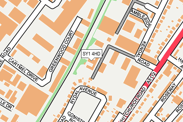SY1 4HD map - OS OpenMap – Local (Ordnance Survey) SY1 4HD map - OS OpenMap – Local (Ordnance Survey)