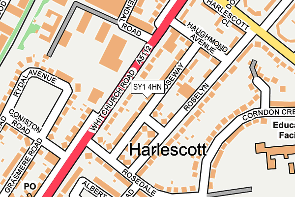 SY1 4HN map - OS OpenMap – Local (Ordnance Survey) SY1 4HN map - OS OpenMap – Local (Ordnance Survey)