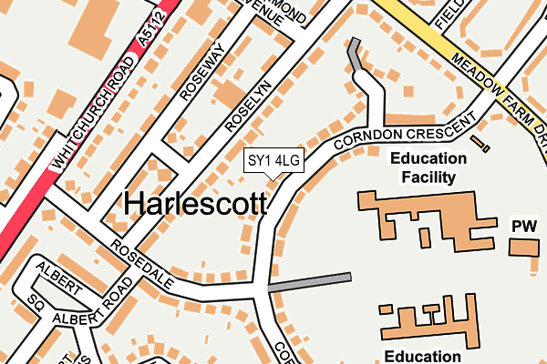 SY1 4LG map - OS OpenMap – Local (Ordnance Survey) SY1 4LG map - OS OpenMap – Local (Ordnance Survey)
