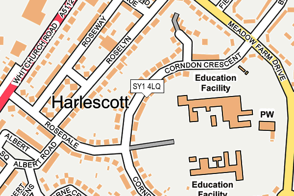 SY1 4LQ map - OS OpenMap – Local (Ordnance Survey) SY1 4LQ map - OS OpenMap – Local (Ordnance Survey)