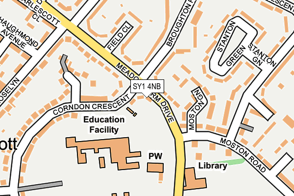 SY1 4NB map - OS OpenMap – Local (Ordnance Survey) SY1 4NB map - OS OpenMap – Local (Ordnance Survey)