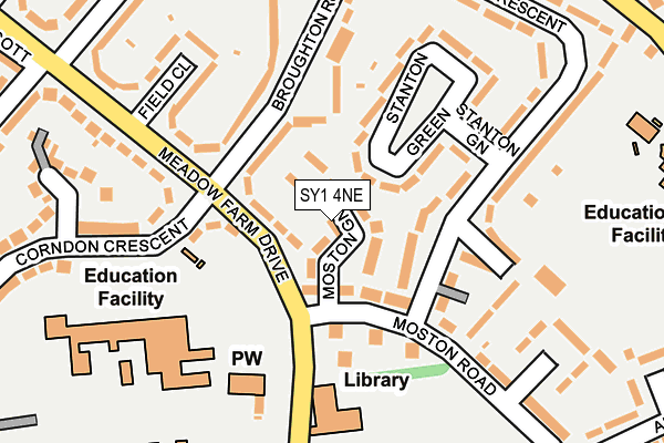 SY1 4NE map - OS OpenMap – Local (Ordnance Survey) SY1 4NE map - OS OpenMap – Local (Ordnance Survey)