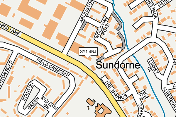 SY1 4NJ map - OS OpenMap – Local (Ordnance Survey) SY1 4NJ map - OS OpenMap – Local (Ordnance Survey)
