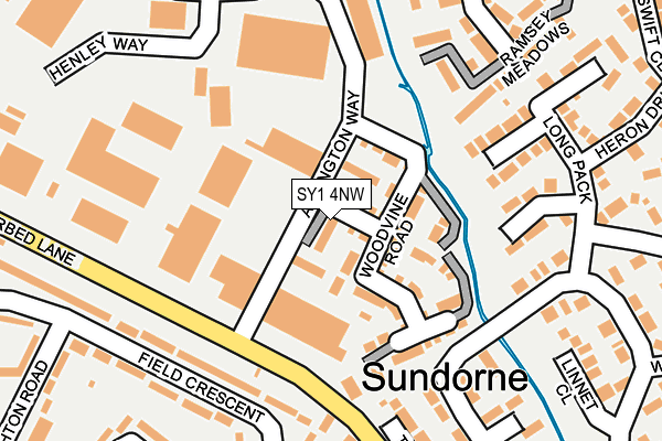 SY1 4NW map - OS OpenMap – Local (Ordnance Survey) SY1 4NW map - OS OpenMap – Local (Ordnance Survey)