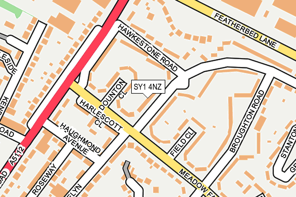 SY1 4NZ map - OS OpenMap – Local (Ordnance Survey) SY1 4NZ map - OS OpenMap – Local (Ordnance Survey)