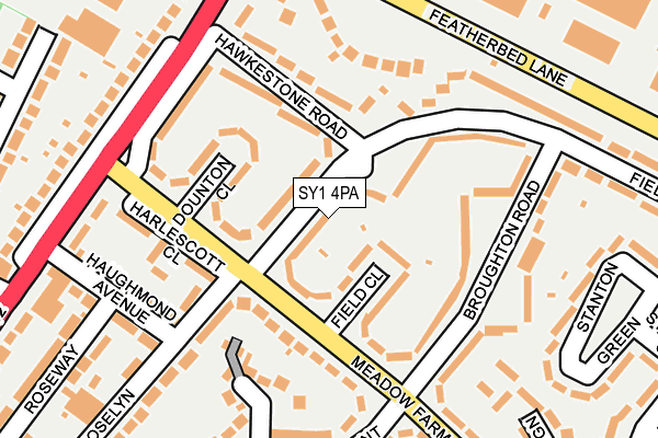 SY1 4PA map - OS OpenMap – Local (Ordnance Survey) SY1 4PA map - OS OpenMap – Local (Ordnance Survey)