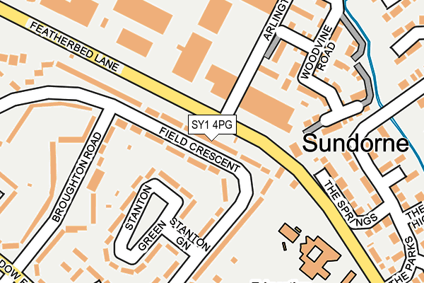 SY1 4PG map - OS OpenMap – Local (Ordnance Survey) SY1 4PG map - OS OpenMap – Local (Ordnance Survey)