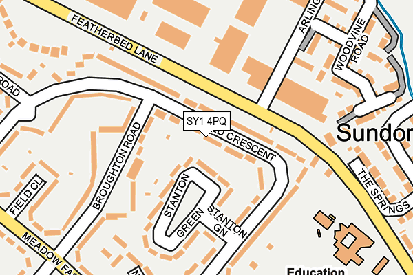 SY1 4PQ map - OS OpenMap – Local (Ordnance Survey) SY1 4PQ map - OS OpenMap – Local (Ordnance Survey)